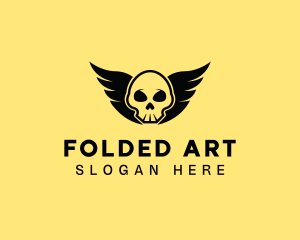 Winged Skull Pirate logo design