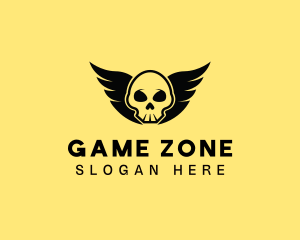 Winged Skull Pirate logo design