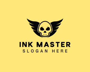 Winged Skull Pirate logo design