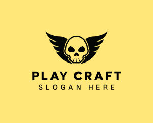 Winged Skull Pirate logo design