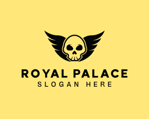 Winged Skull Pirate logo design