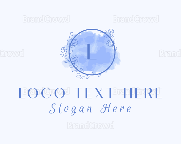 Floral Wreath Skincare Logo