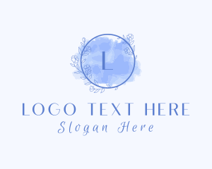 Painting - Floral Wreath Skincare logo design