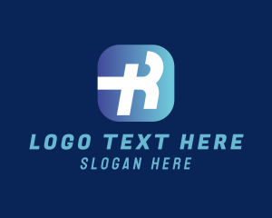 Bitcoin - Application Icon Letter R logo design
