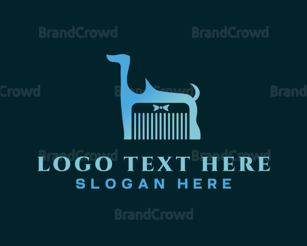 Comb Dog Grooming Logo