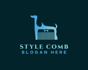 Comb Dog Grooming logo design