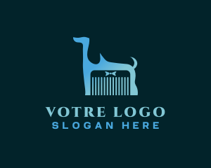 Ribbon - Comb Dog Grooming logo design