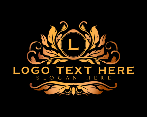 Ornamental - Luxury Floral Crest logo design