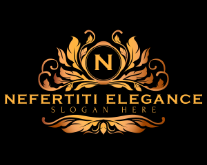 Luxury Floral Crest logo design