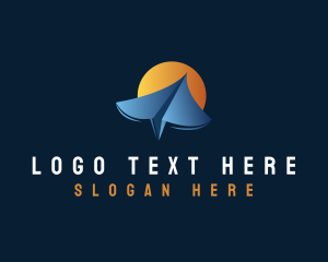 Sun - Paper Plane Logistics logo design