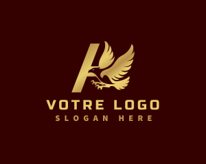 Wing - Premium Eagle Bird Letter A logo design