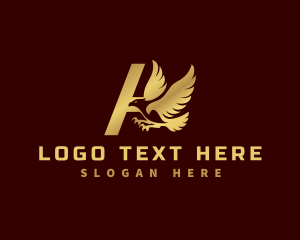 Wing - Premium Eagle Bird Letter A logo design