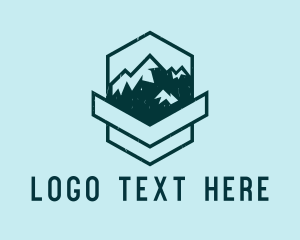 Grunge - Mountain Climbing Explorer logo design