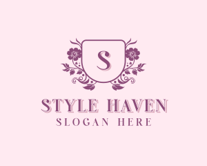 Stylish Wedding Flower Arrangement Logo