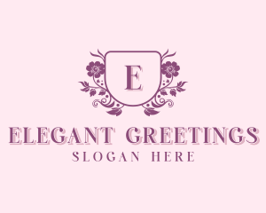 Stylish Wedding Flower Arrangement logo design