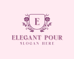 Stylish Wedding Flower Arrangement logo design