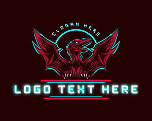 Dinosaur - Flying Pterodactyl Dinosaur logo design