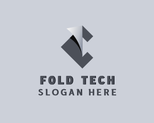 Fold - Fabrication Origami Fold Letter C logo design
