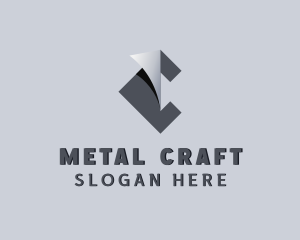 Fabricator - Fabrication Origami Fold Letter C logo design