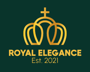 Regalia - Gold Minimalist Imperial Crown logo design