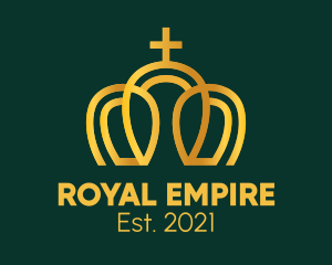 Gold Minimalist Imperial Crown logo design