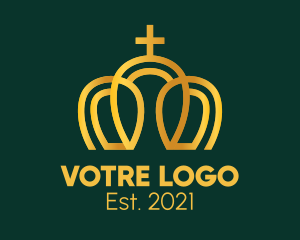 Catholic - Gold Minimalist Imperial Crown logo design