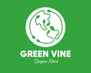 Organic Vine Circle logo design