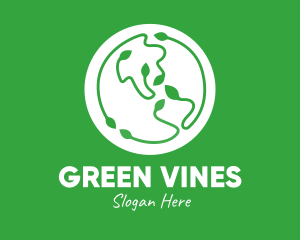 Organic Vine Circle logo design