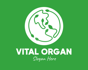 Organic Vine Circle logo design