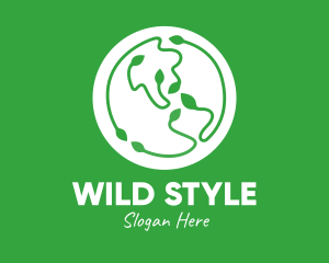 Organic Vine Circle logo design