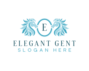 Horse Elegant Crest logo design