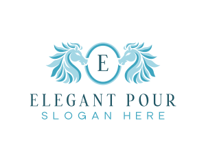 Horse Elegant Crest logo design