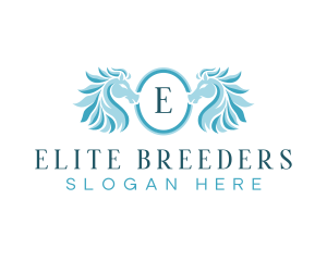 Horse Elegant Crest logo design