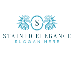 Horse Elegant Crest logo design