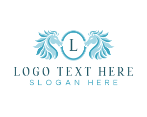 Elegant - Horse Elegant Crest logo design