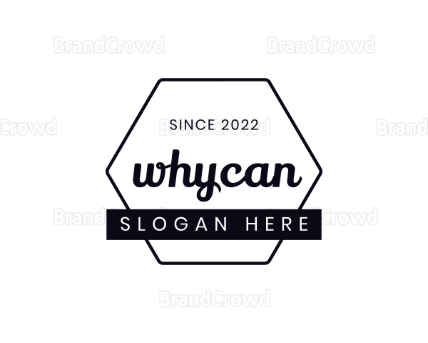 Hexagon Emblem Wordmark Logo