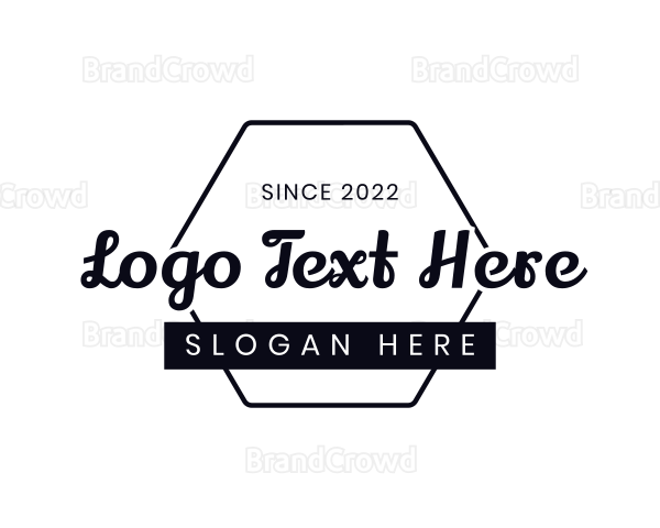 Hexagon Emblem Wordmark Logo