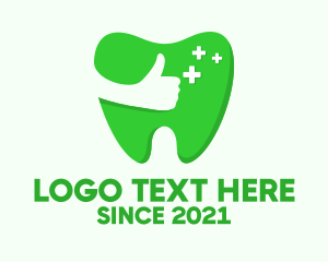 Thumbs Up - Green Dental Clinic logo design