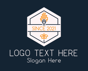 Honey - Honey Product Hexagon Badge logo design