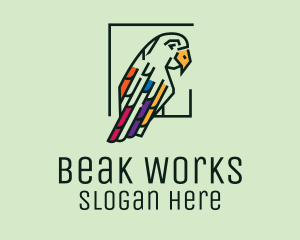 Beak - Colorful Parrot Bird logo design