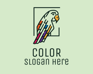 Colorful Parrot Bird logo design