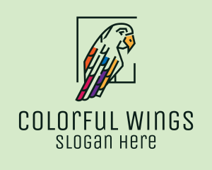 Colorful Parrot Bird logo design