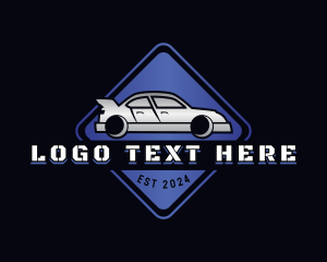 Drifting - Sedan Car Parking logo design