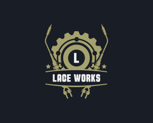 Gear Welding Torch Metalworks logo design