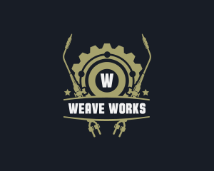 Gear Welding Torch Metalworks logo design