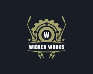 Gear Welding Torch Metalworks logo design