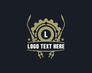 Emblem - Gear Welding Torch Metalworks logo design
