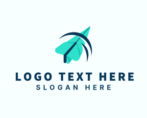 Shipment - Plane Messenger Delivery logo design