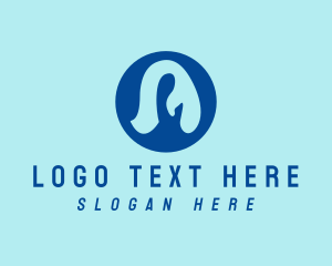 Advertising - Blue Company Letter A logo design