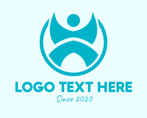 Small Business - Blue Business Person logo design